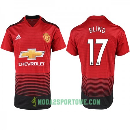 Koszulka Manchester United BLIND 17 Domowe Stroje Piłkarskie 2018-2019 Krótki Rękaw
